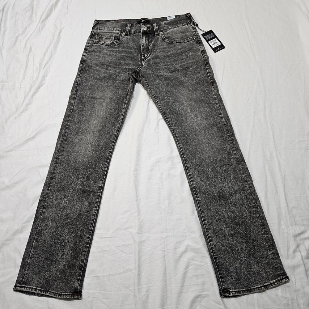 True Religion Jeans Bounty Grey Wash Ricky Relaxed Straight Size 31